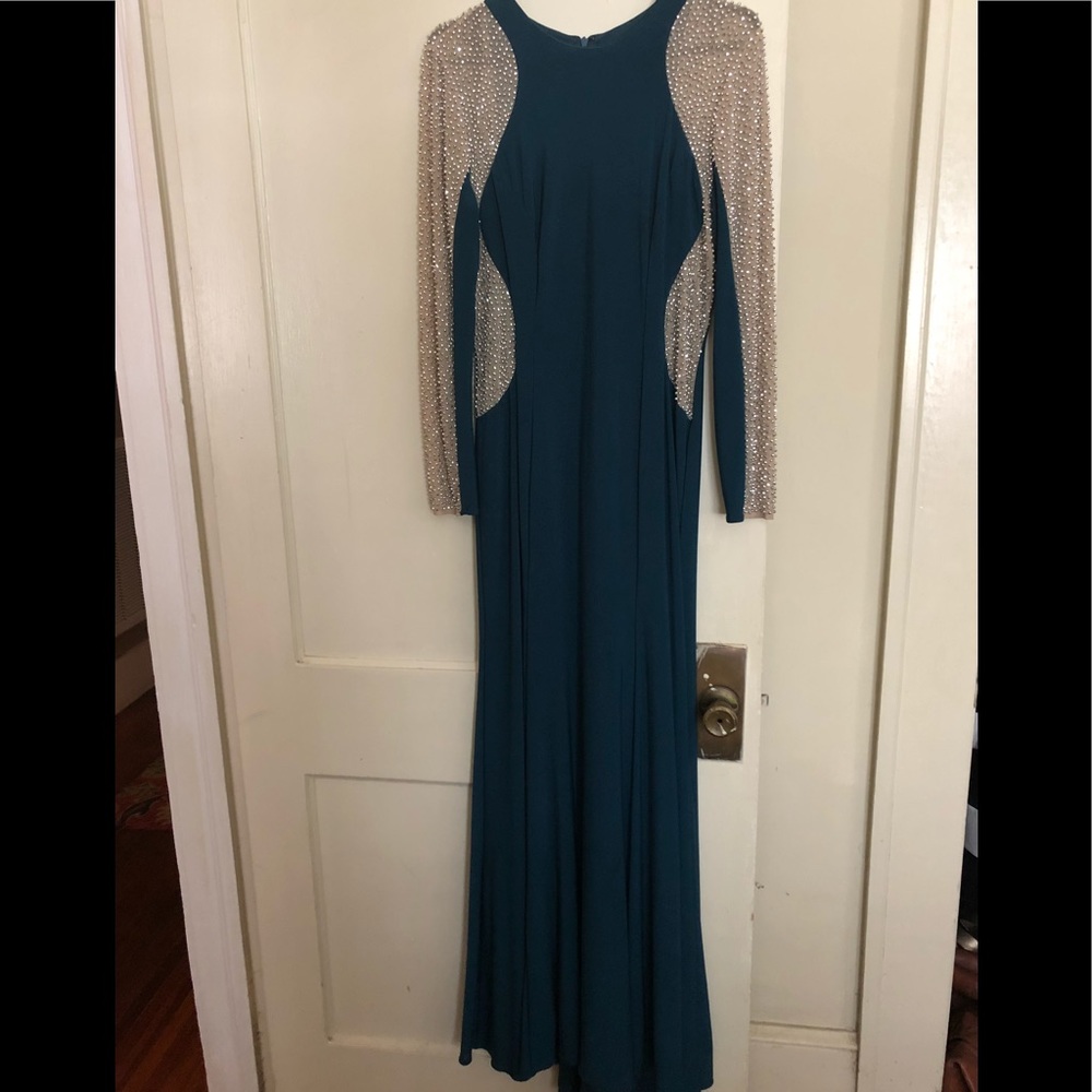 Xscape gown with sequins.